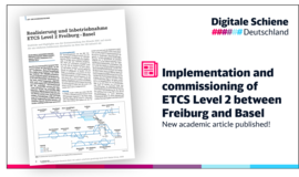 Cover image of the technical article ‘Implementation and Commissioning of ETCS Level 2: Freiburg – Basel’ 