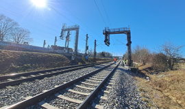 Site visit to the project Corridor Scandinavian-Mediterranean (ScanMed) in Munich North (Copyright: DB InfraGO AG/Digitale Schiene Deutschland)