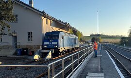 Erprobung der Kuppelfahrstraße im Digitalen Testfeld Bahn (Copyright: DB InfraGO AG) | © DB InfraGO AG