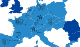 Grafik mit Deutschlandkarte und diversen Symbolen die die Pan-European Railway Data Factory darstellen. Grafik mit Deutschlandkarte und diversen Symbolen die die Pan-European Railway Data Factory darstellen.