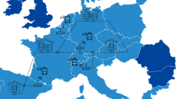 In the Pan-European Railway Data Factory, sensor data is collected and processed across Europe to make it available for different players in the railway sector.