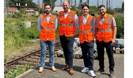Project team on site (Copyright: DB InfraGO AG/Digitale Schiene Deutschland)