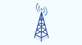 The graphic shows a transmission tower