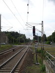 Signal for trains leaving Briesen station in the direction of Berlin (Copyright: DB InfraGO AG, Digitale Schiene Deutschland)