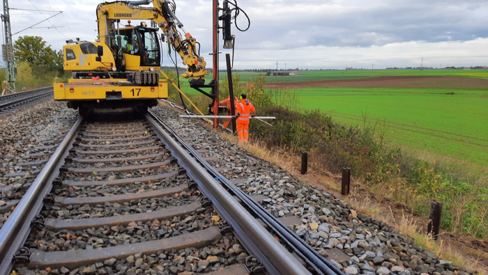 Signal setup on the Ansbach – Triesdorf line (Copyright: DB InfraGO AG, Digitale Schiene Deutschland)