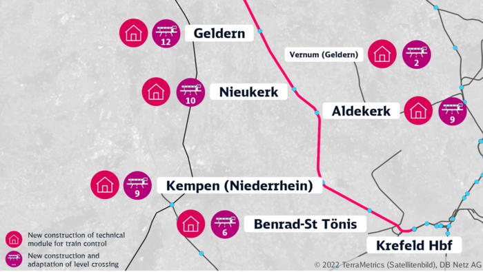 Second construction phase from Geldern to Kempen