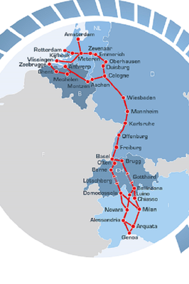 Verlauf Korridor Rhine-Alpine (Quelle: EEIG Corridor Rhine-Alpine EWIV)